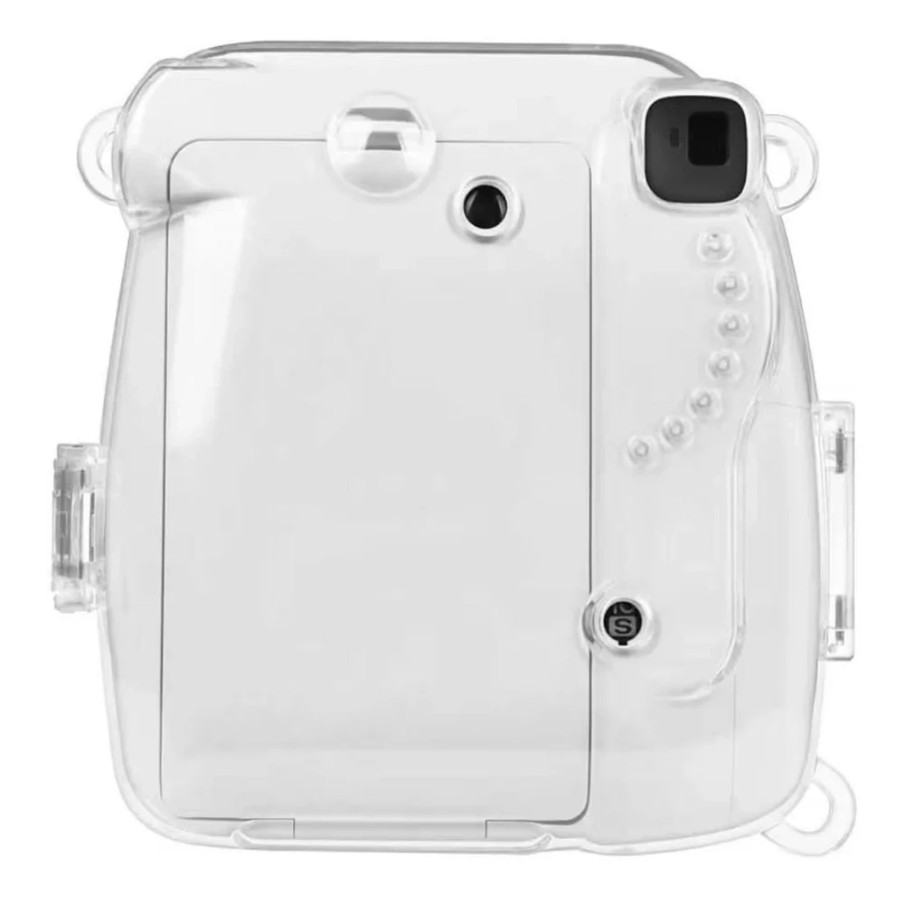 Fujifilm instax mini 8 Clear Instant Camera Case with Pastel Rainbow Strap